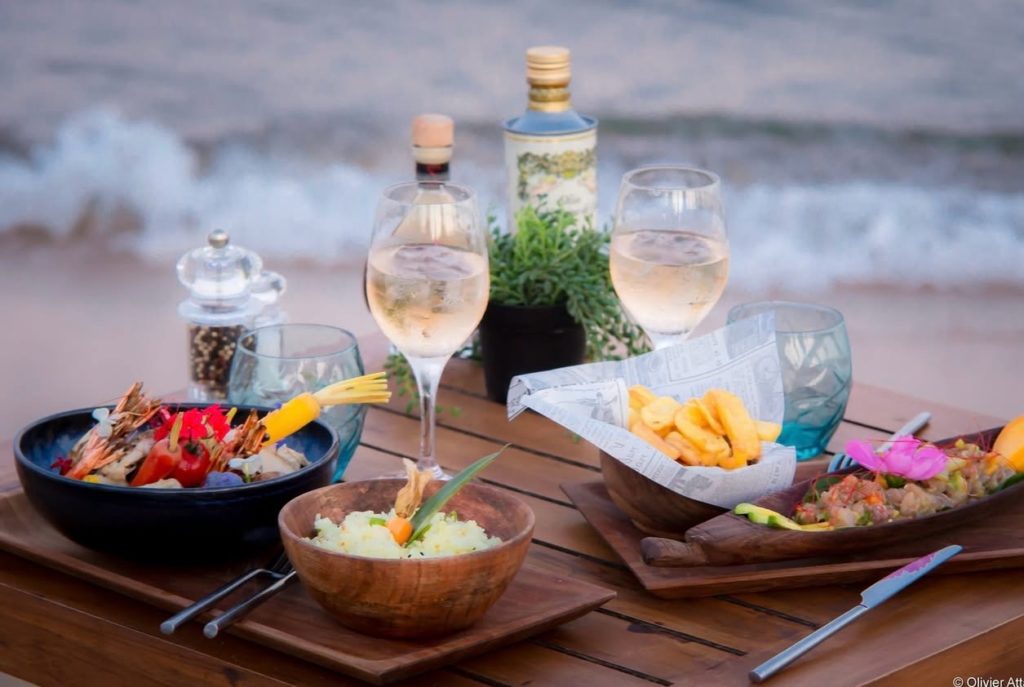 cocktail plat restaurant plage privée golfe juan
